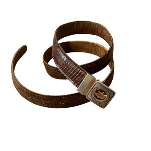 Stunning VNT Hunting World Reversable Brown Reptile & Leather Belt - Unisex